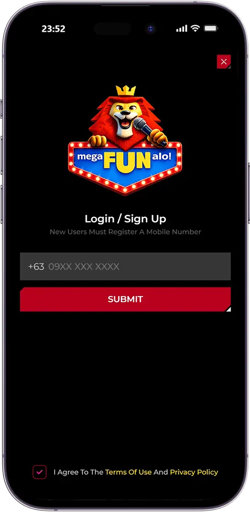 MegaFUNalo Login Enter Registered Mobile Number to Access Account